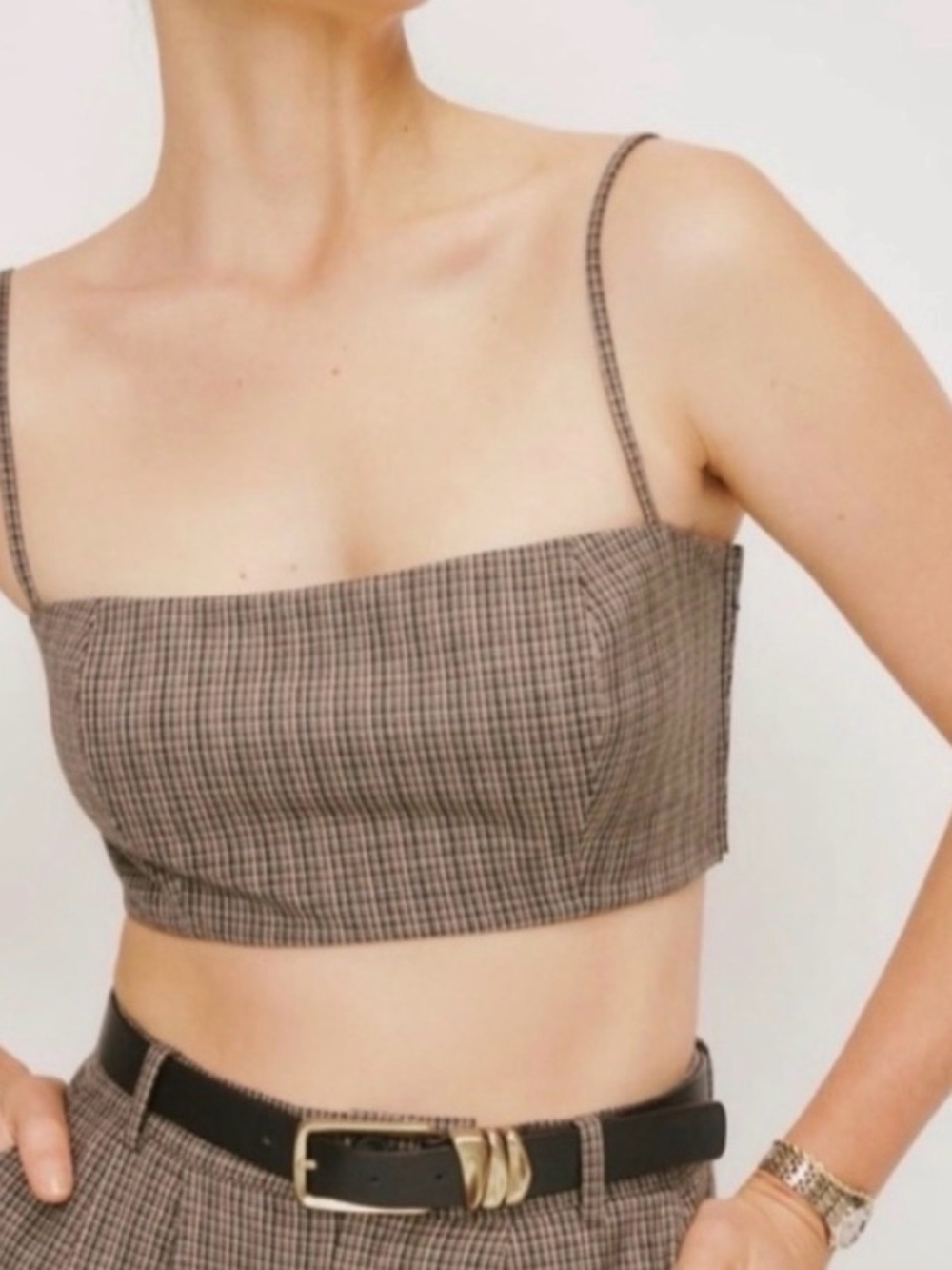REFORMATION Spencer Crop Top Sz 4 Quiet Luxury | Old Money NEW